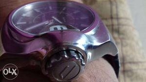 Diesel Brown leather belt wrist watch. Contact