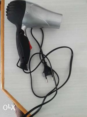 Gray And Black Corded Hair Dryer