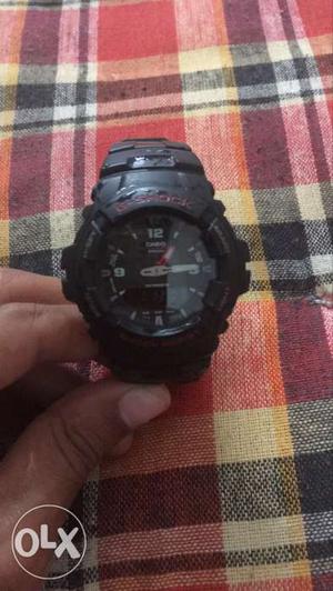 Its casio g shock watch. black colour. stainless