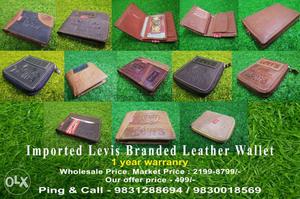 Levis Leather Wallet Lot Collage