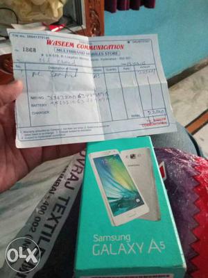 Neat condition samasung A5 with box and