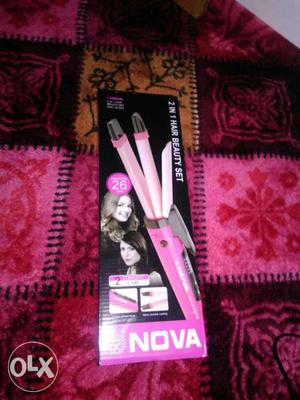 Pink Nova Hair Flat Iron Box