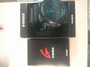 Round Black Faced Casio G-shock Chronograph Watch With Strap