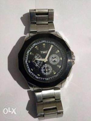Silver Timex Chronograph Watch