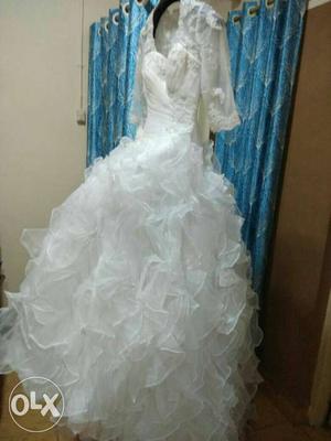 Wedding dress size M..used...from Bangalore had