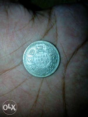 1 Rupee India Silver Coin
