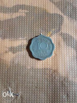 10 paise  old indian coin