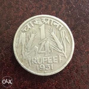 1/4 rupee since  coin