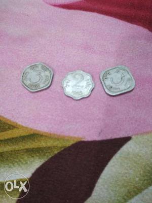 2, 3 And 5 India Paise Coins