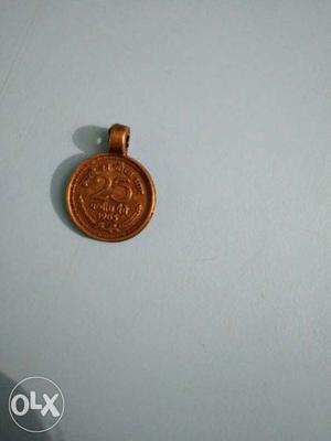 Copper Coin Pendant