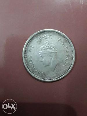 George VI King Emperor Silver Coin