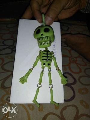 Green Plastic Skeleton Keychain