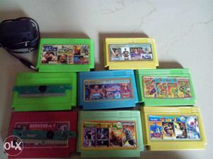 Green,yellow,blue And Red Game Cartridges