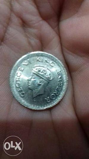 Induan currency... 1/4 rupee...  coins