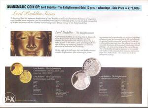 NUMISMATIC COIN OF: Lord Buddha - The Enlighten Gold 10grm.