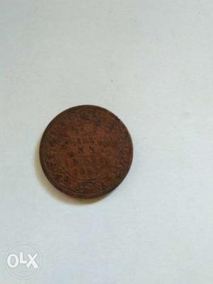 Old Indian coin of british prieod