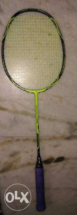 Purple And Green Badminton Racket