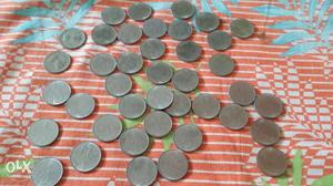Round Silver Indian Coins Collection