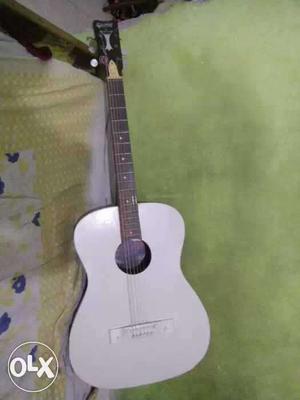 White Dreadnought Acoustic Guitar