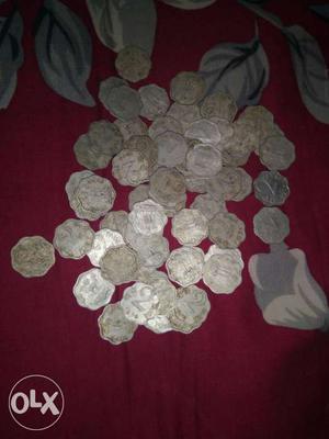 (100rs per coin only),g ray 2 paise silver coins