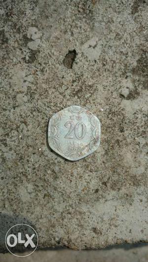 20 Silver Paise Coin