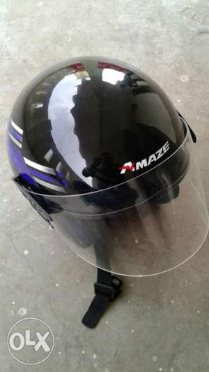 Black Amaze Half Face Helmet