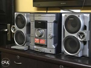 Black And Gray Sony Home Theater System
