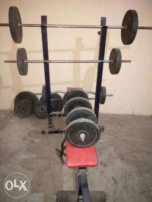 Black And Red Bench Press Set
