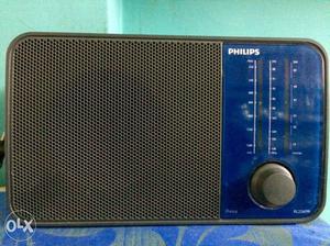 Blue And Black Philips Transistor Radio