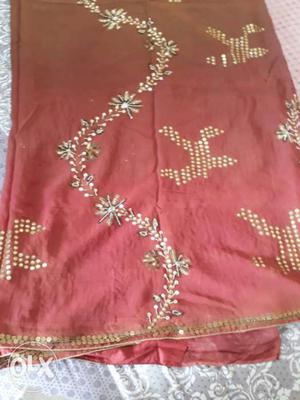 Brown And Red Dupatta
