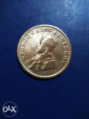 Copper George V King Emperor Coin