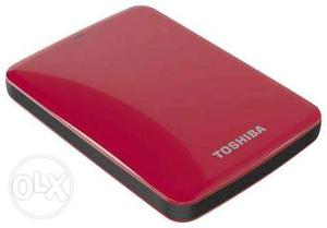 Red And Black Toshiba External HDD
