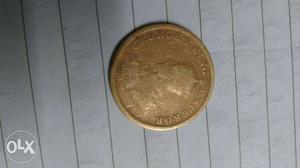 Round Copper British Indian Coin