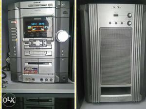 Silver Sony Stereo Component