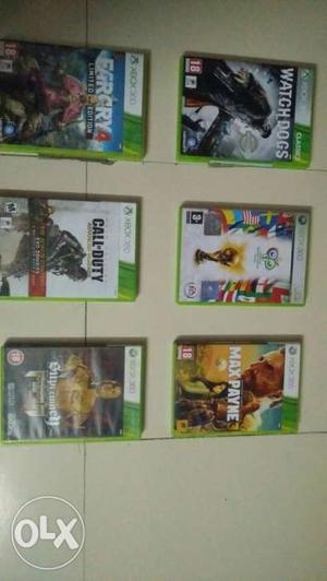 Six Xbox 360 Game Cases