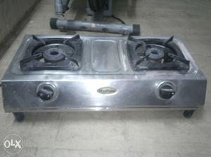 Steel Gas stove in working condition.