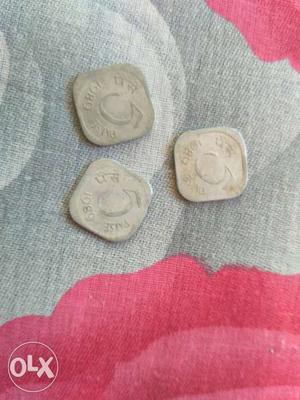 Three 5 Silver Coins