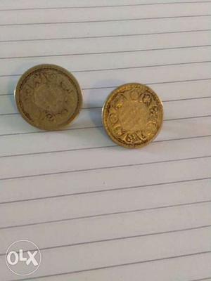 Tow Round Gold Coins