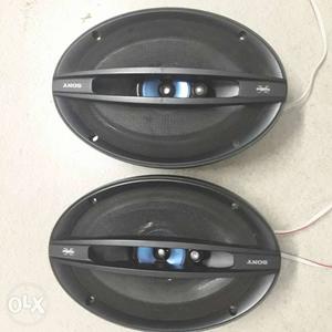 Two Black Sony Xplod 3-way Speakers