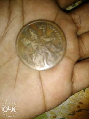 UK half ANNA hanuman g on coin East India company 