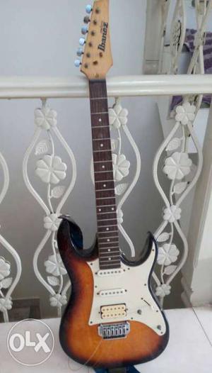 White And Orange Ibanez Stratocaster Electric Guitar