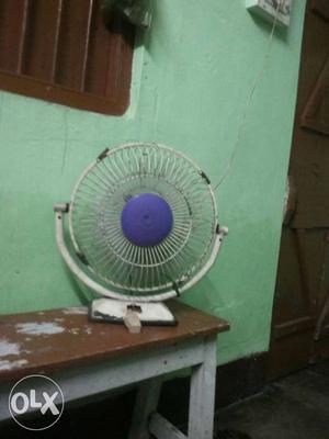 White And Purple Table Fan