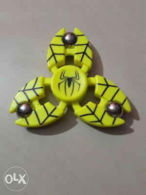 Yellow And Black Spider Print fidget Spinner