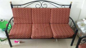 3+2 rot iron sofa set with intact cushions