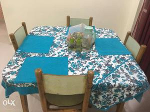 4 seater dining table solid wood