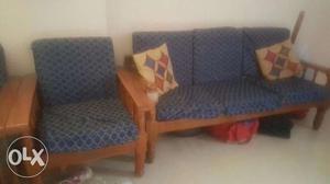 5 seater 2nd quality teak wood sofa set