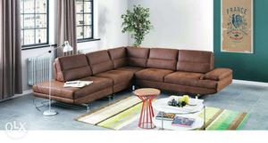 A one Luxury Furniture new brand Brown Fabric Sectional Sofa