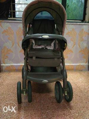 Baby's Black And Gray Craco Umbrella Stroller