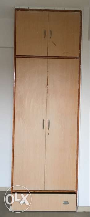 Beige Brown Wooden Cabinet