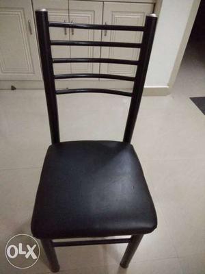 Black Chair with cushion. 3 pieces available. Rs, 500/piece